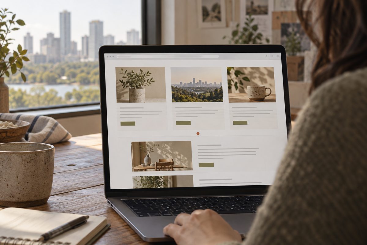 Web layout checked at a tablet breakpoint